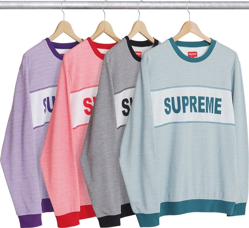 Tonal Stripe Logo Crewneck